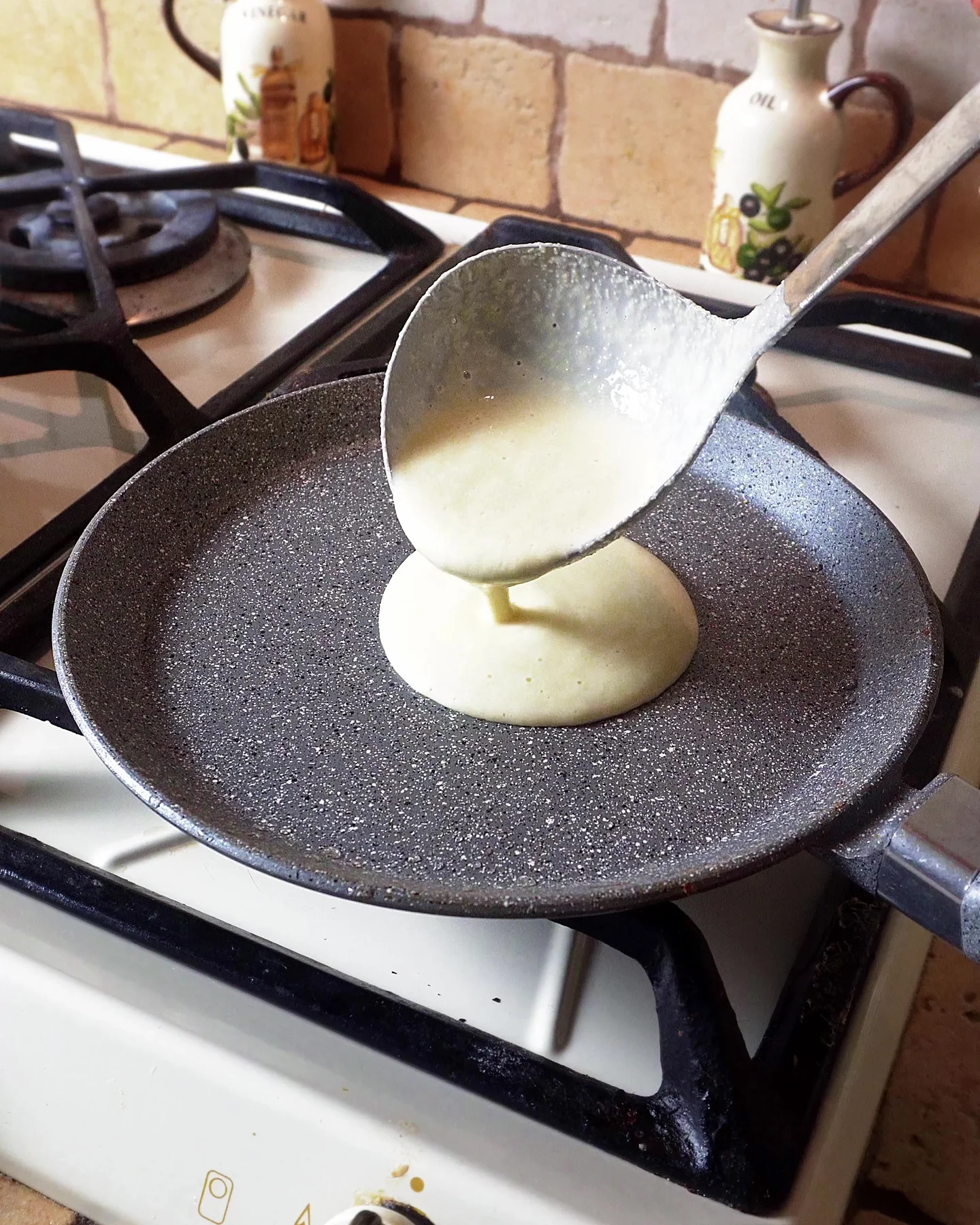 Pour the batter